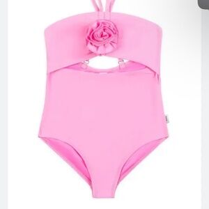 Lime apple Rosette halter swim